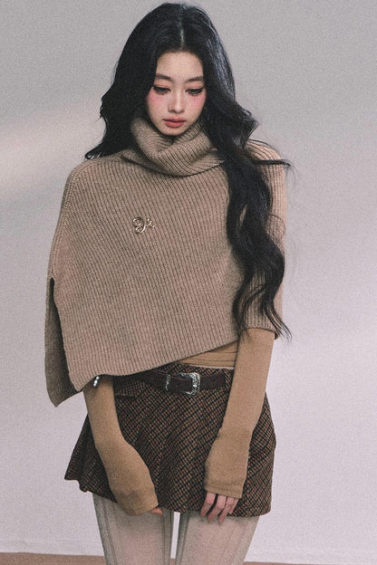 Semi-High-Neck Long-Sleeved Autumn Inner T-Shirt Top