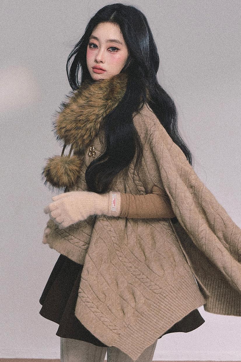 French Fur Collar Scarf