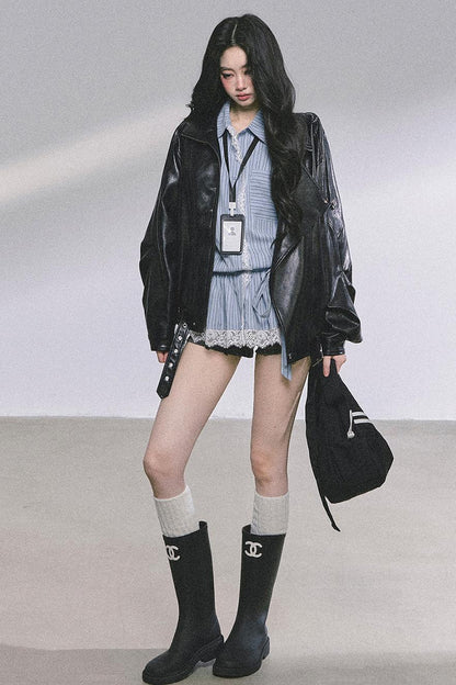 American Locomotive PU Leather Jacket