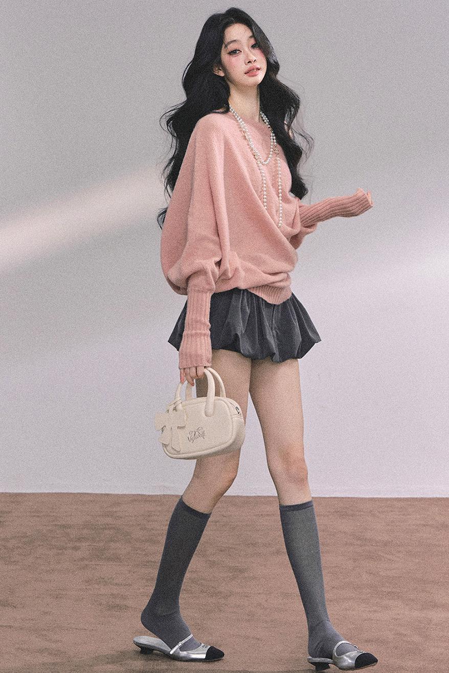 French Fluffy Autumn A-Line Skirt