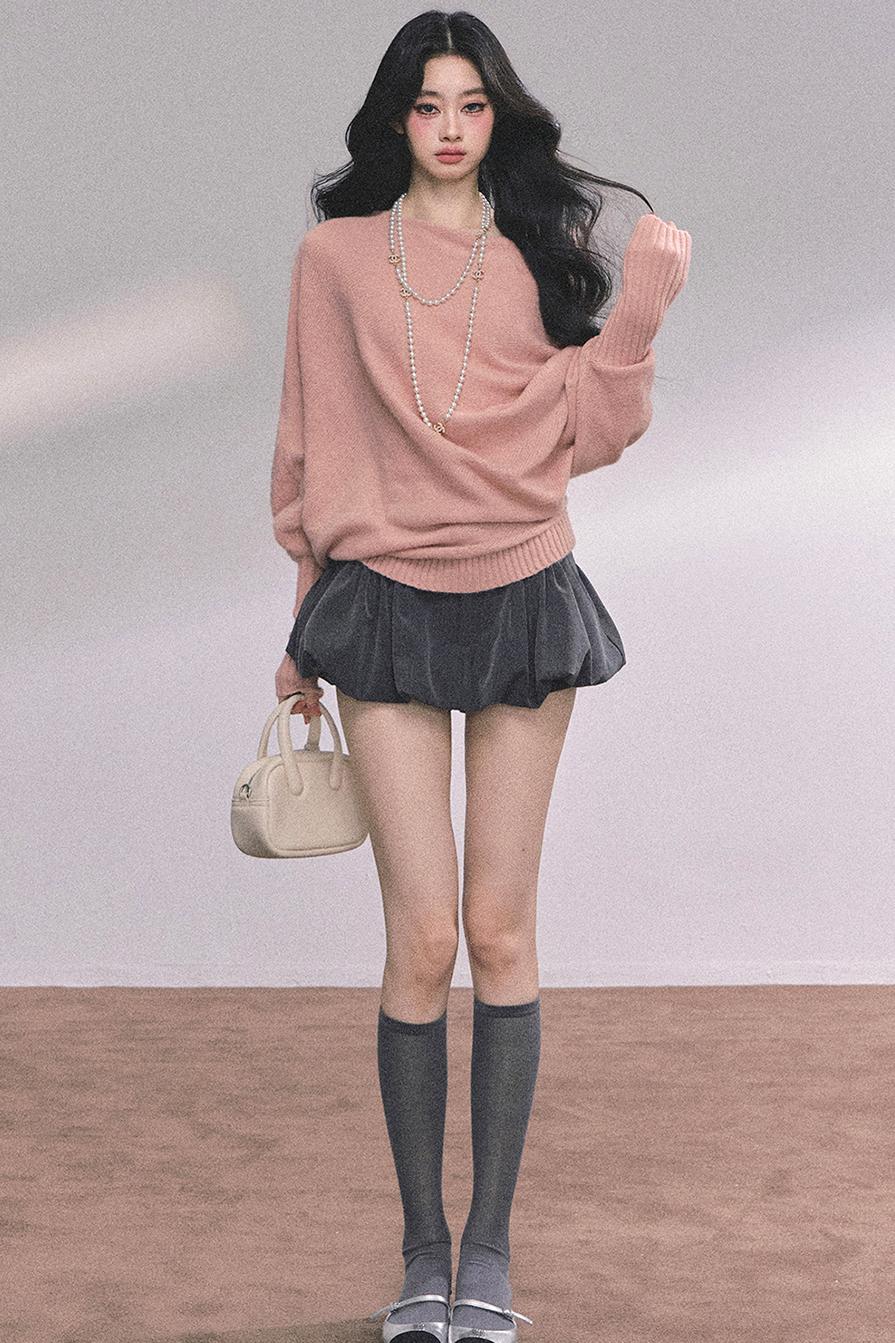 French Fluffy Autumn A-Line Skirt