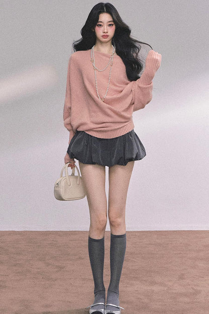 French Fluffy Autumn A-Line Skirt