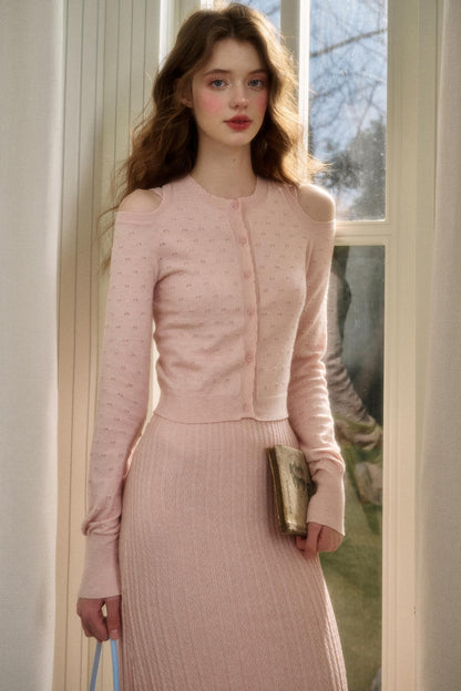 Long Relaxed Cardigan Dress Set-Up