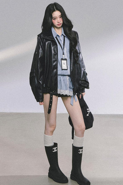 American Locomotive PU Leather Jacket