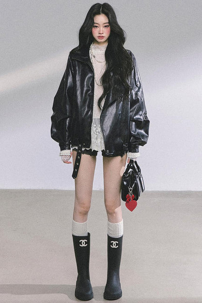 American Locomotive PU Leather Jacket