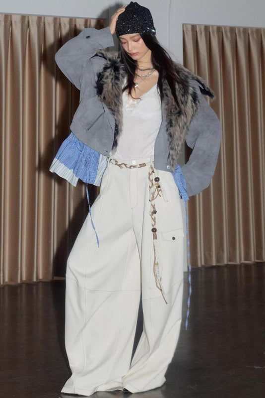 Urban Nomad Matte Grey PU Leather Jacket