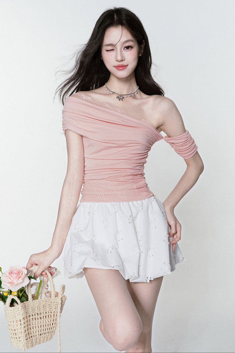 Ruffle One-Shoulder Top