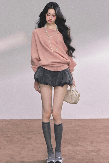 French Fluffy Autumn A-Line Skirt