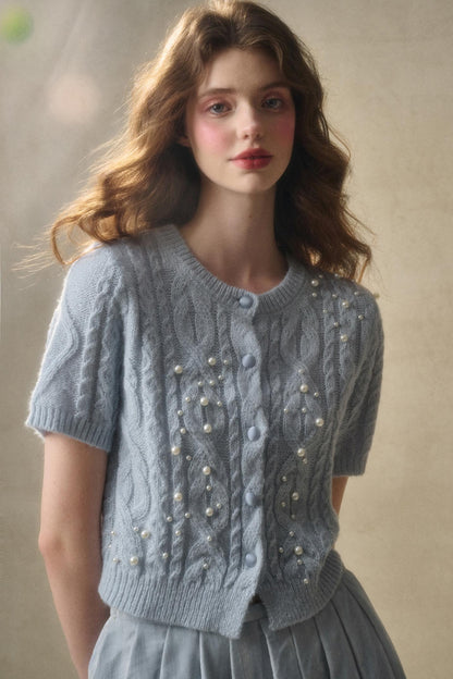 Soft Mohair Long Sleeve Cardigan