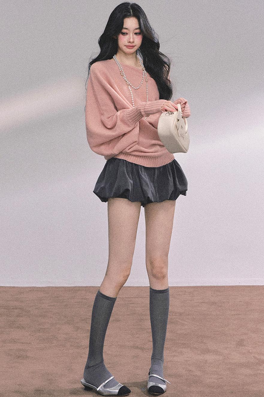 French Fluffy Autumn A-Line Skirt