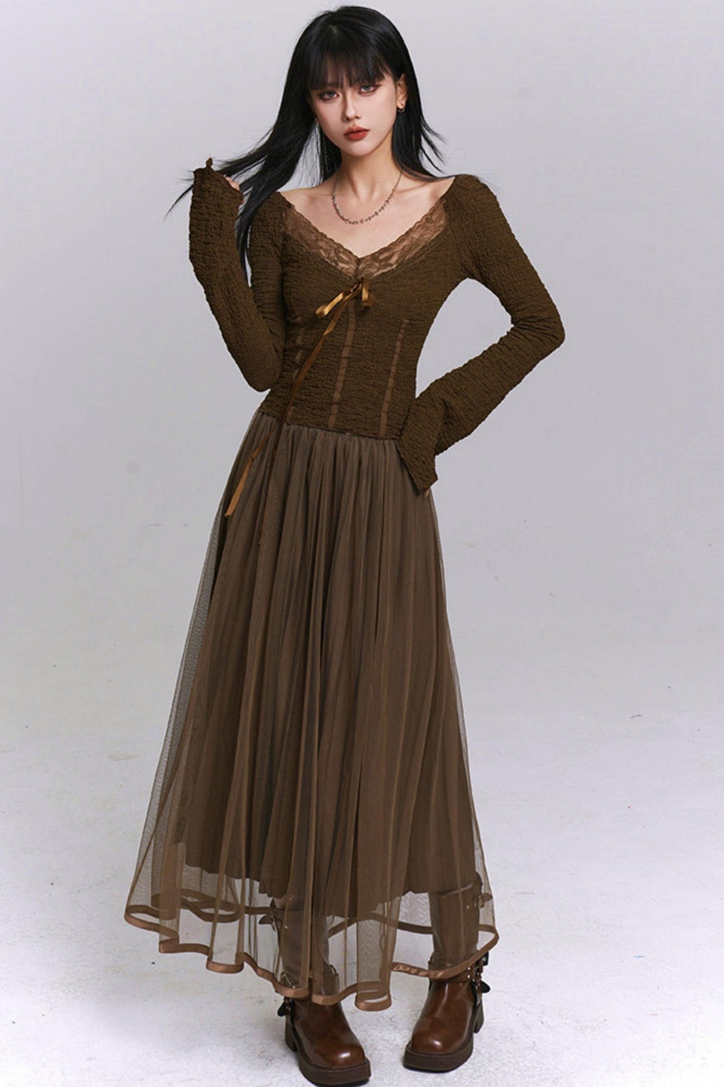 Brown Ghost Girl Top
