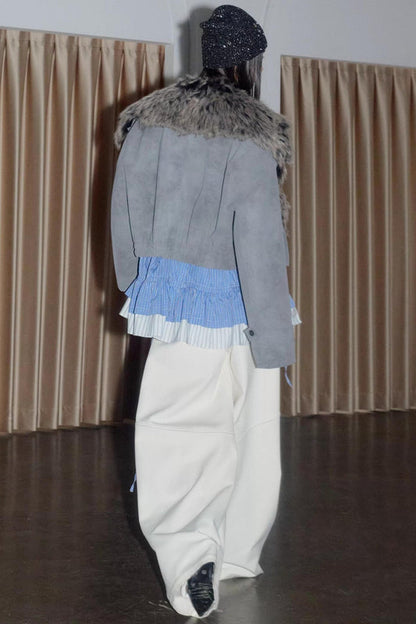 Urban Nomad Matte Grey PU Leather Jacket