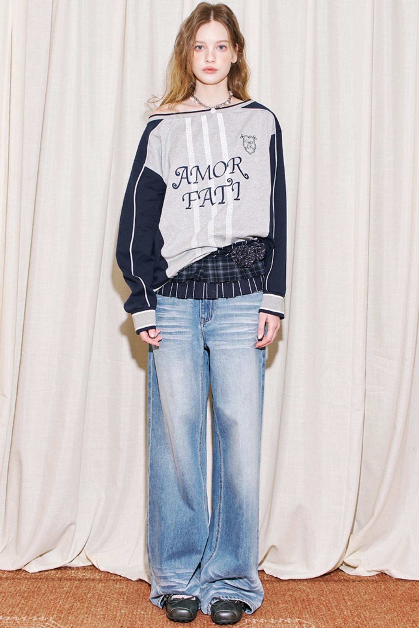 Layered Floral Pants Curtain