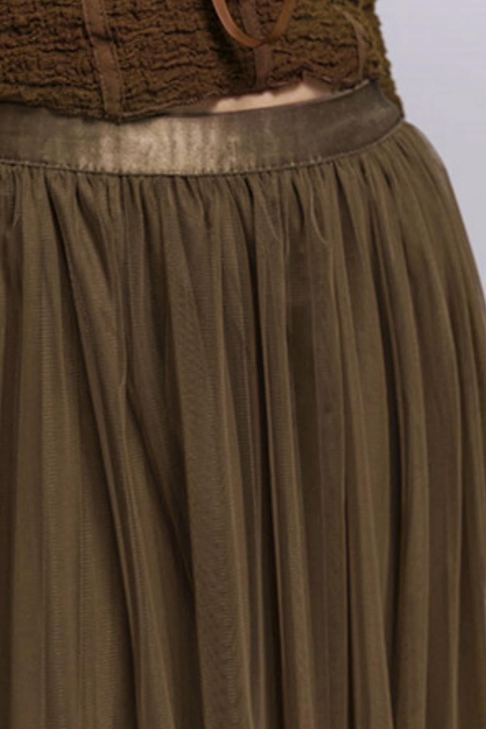 Brown Gauze Beach Skirt