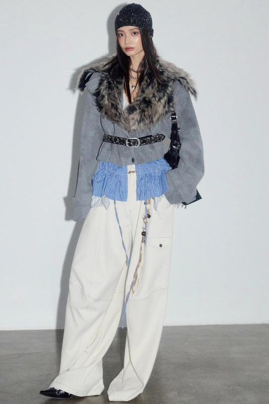 Urban Nomad Matte Grey PU Leather Jacket