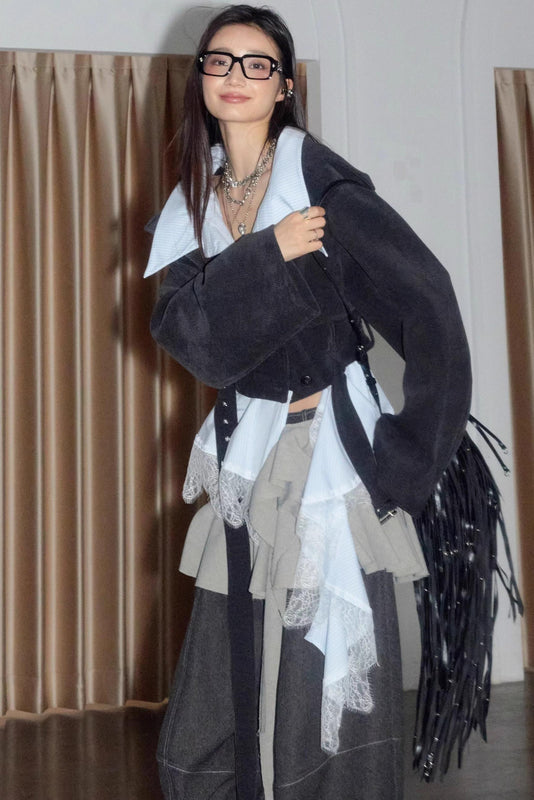 Vintage Romantic Lace Short Top