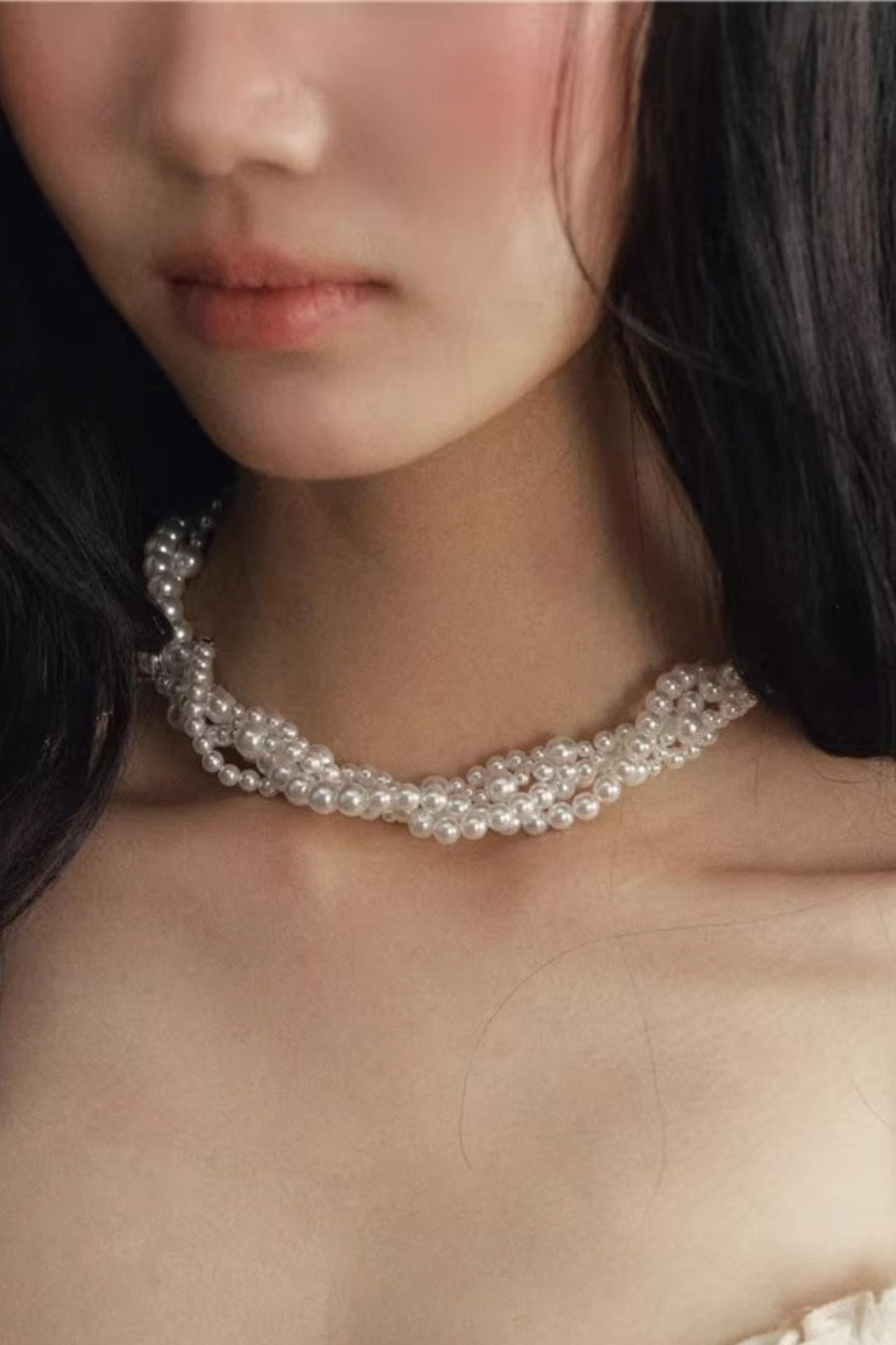 White Pearl Multi-Layer Necklace