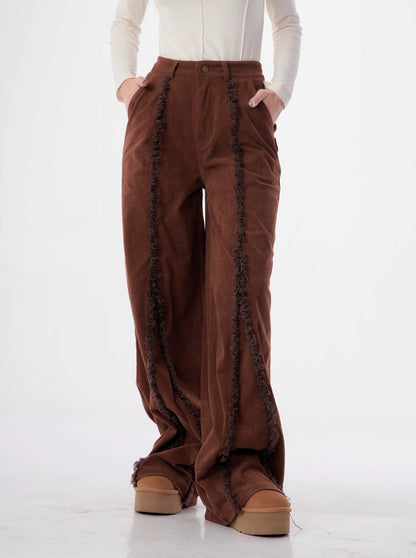 American retro high-waisted slim pants