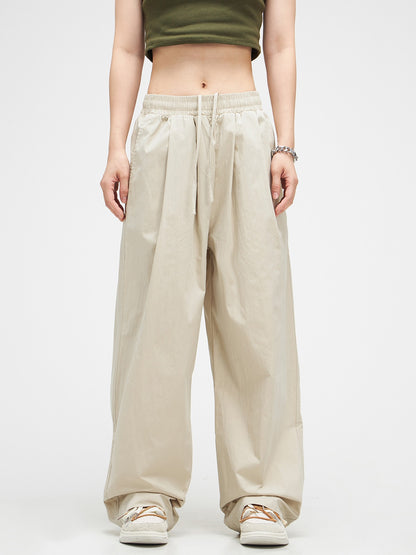 American Retro Lace-up Drap Mop Track Pants