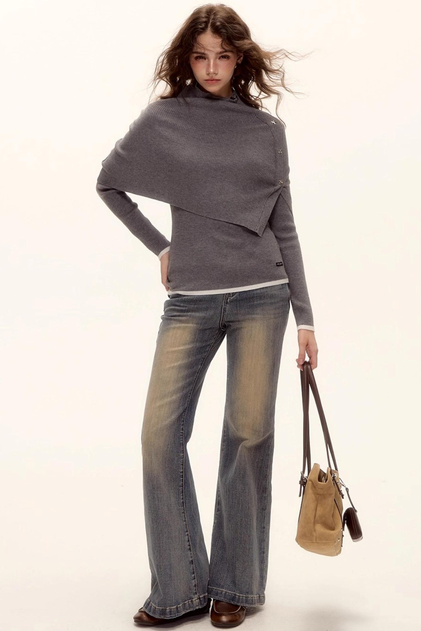 Wool Color-Block Top Set