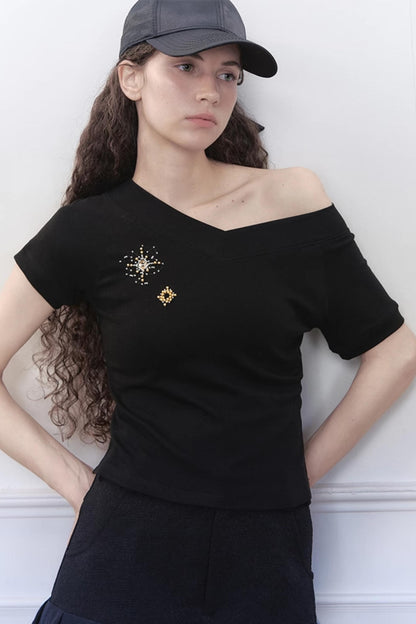 Yuan V-Neck Ribbed Top