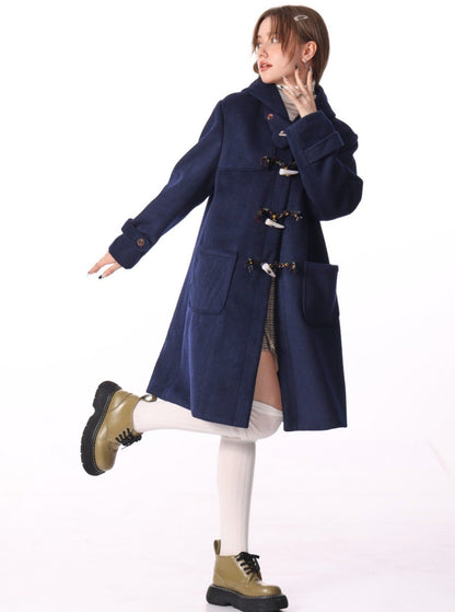 Niko Hooded Tweed Coat