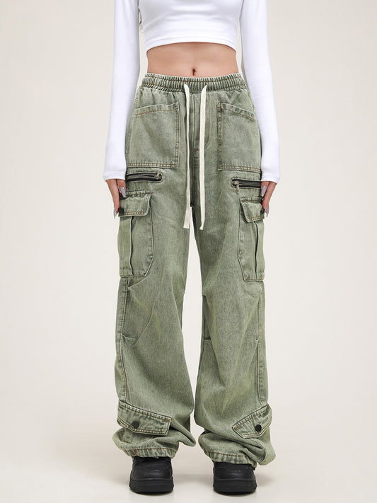 American wash strappy jeans Pants