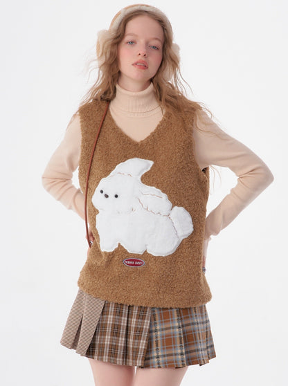 american retro rabbit sweater coat