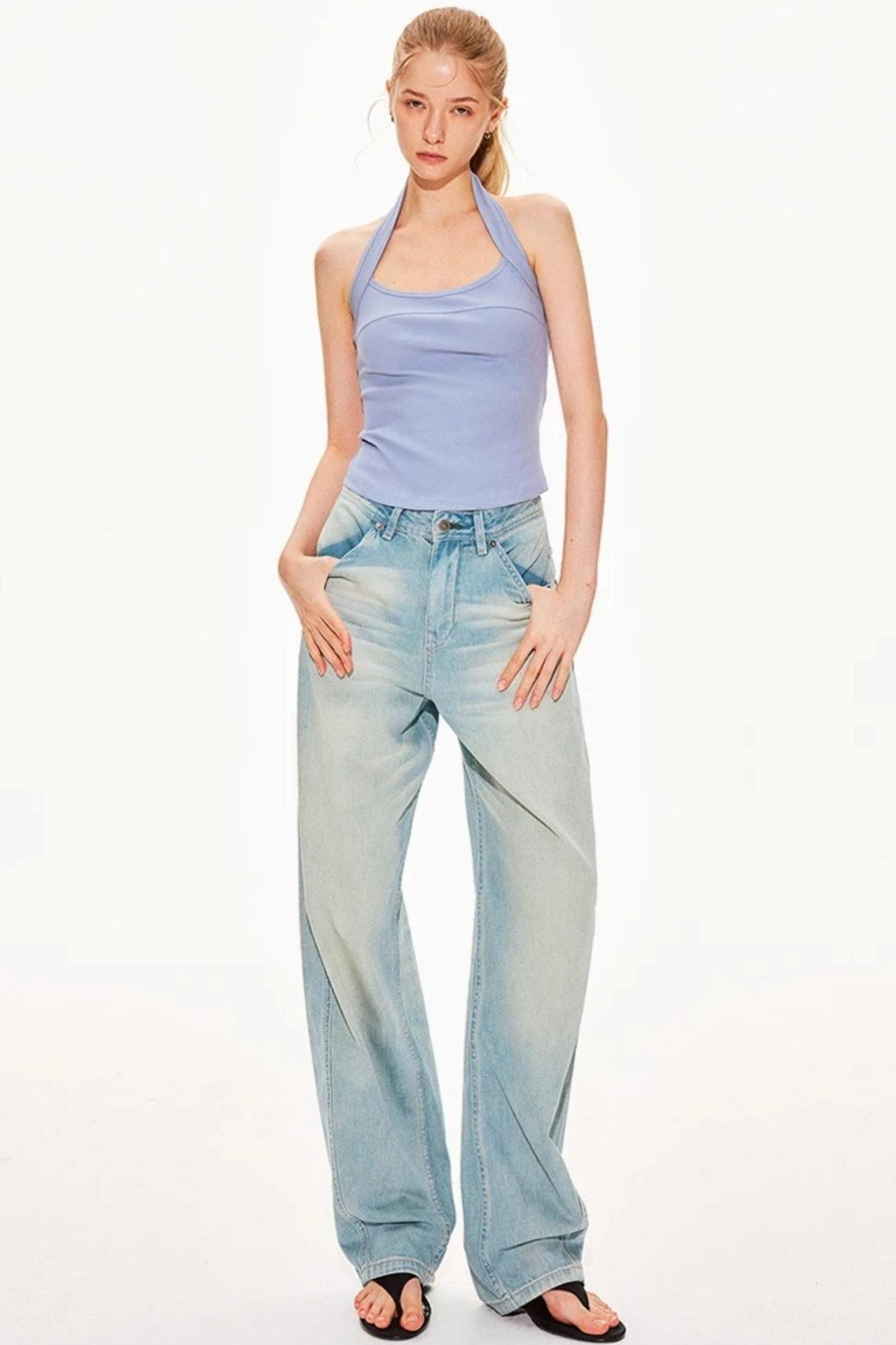 Solid Halter Neck Top