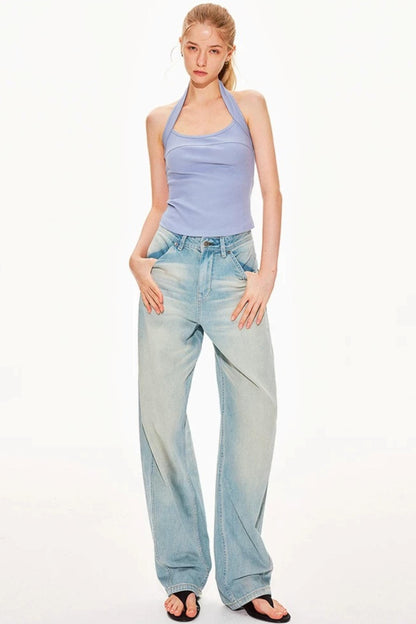 Solid Halter Neck Top