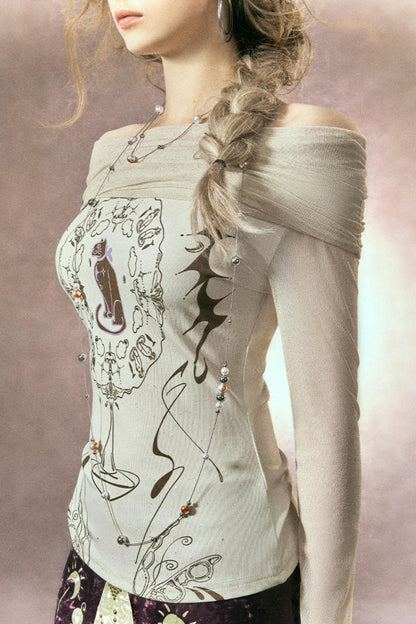 Hand-Painted Star-Wishing Blouse