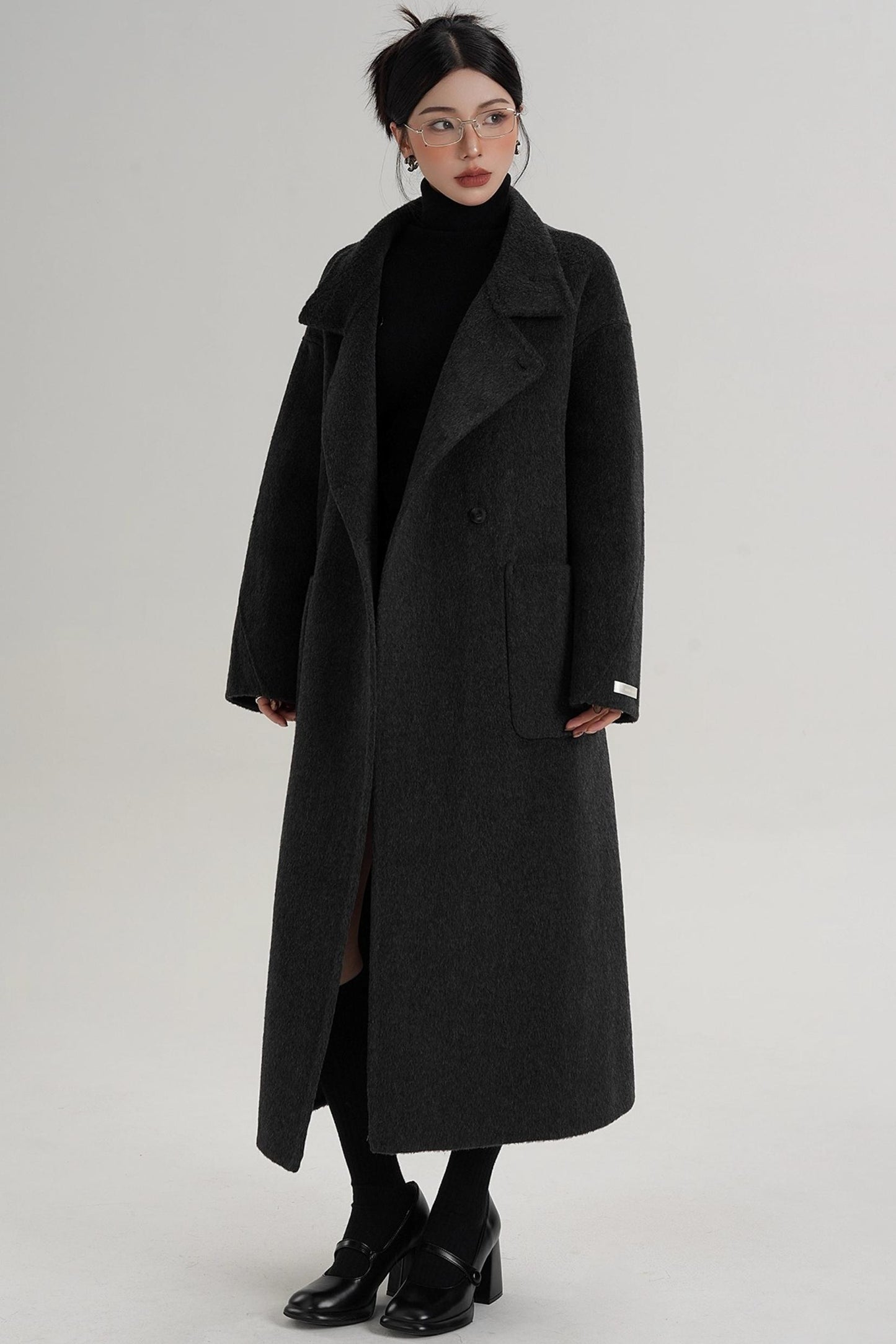 Elegant High-Neck Wool Coat