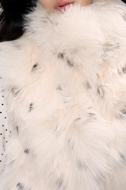 Fluffy Leopard Magic Fur Vest Jacket