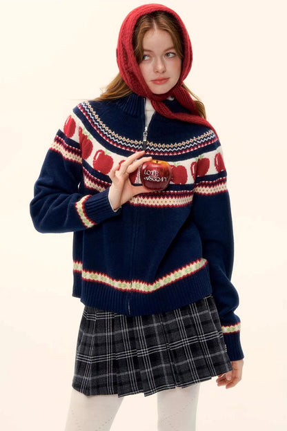 Retro Plaid Wool Skirt