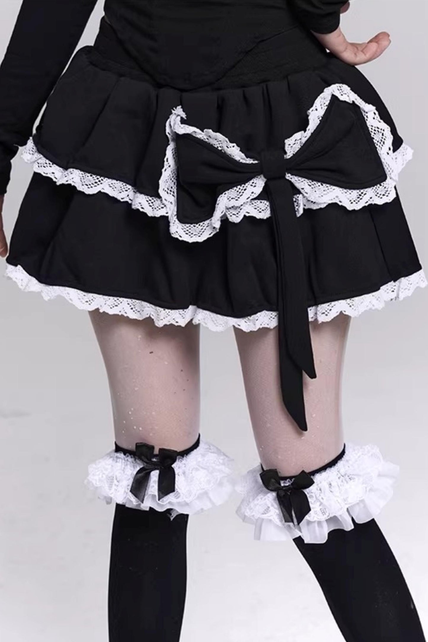 Black Puffy Cake Skirt