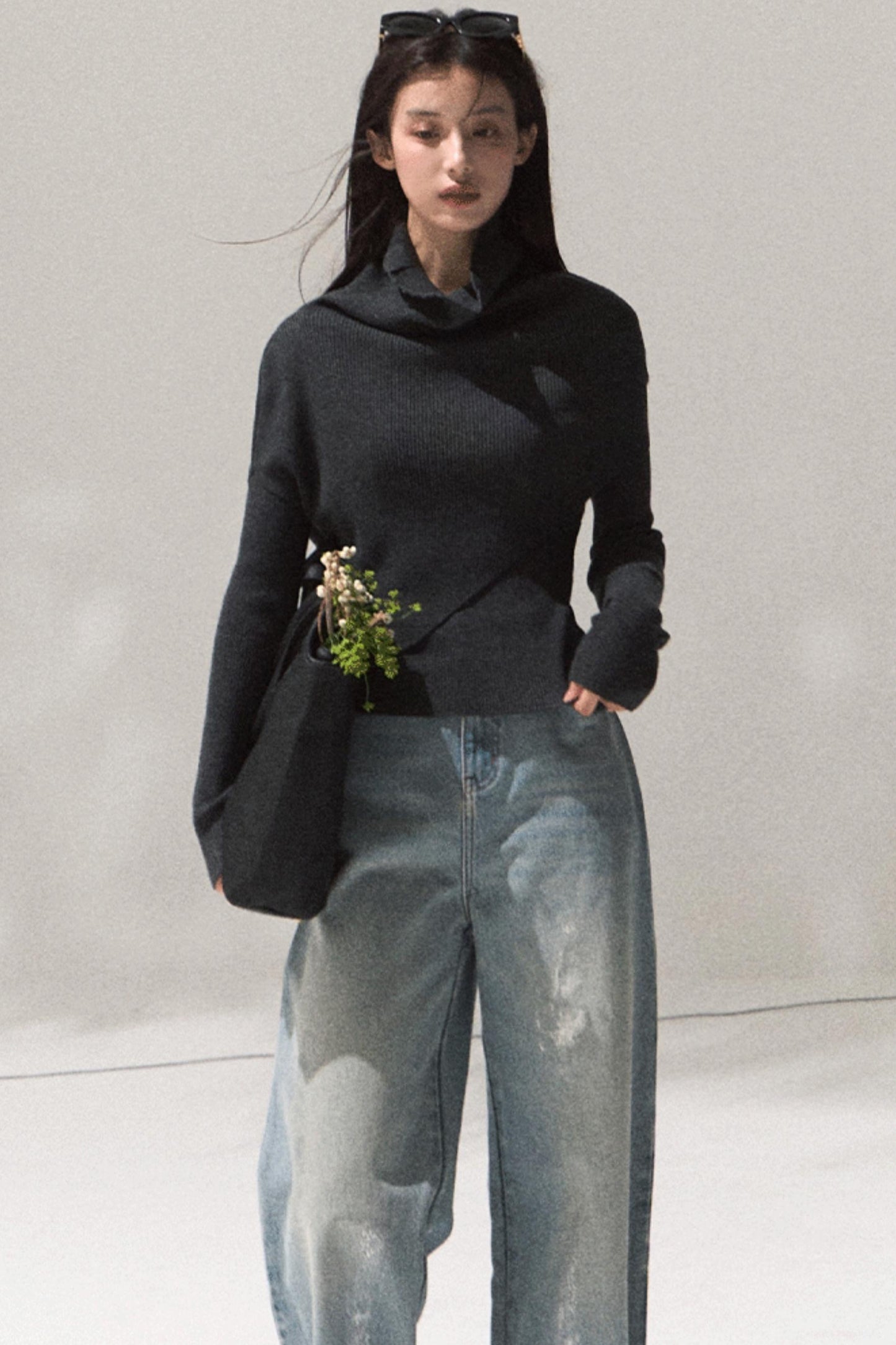 Moonlit Wool Knit Sweater