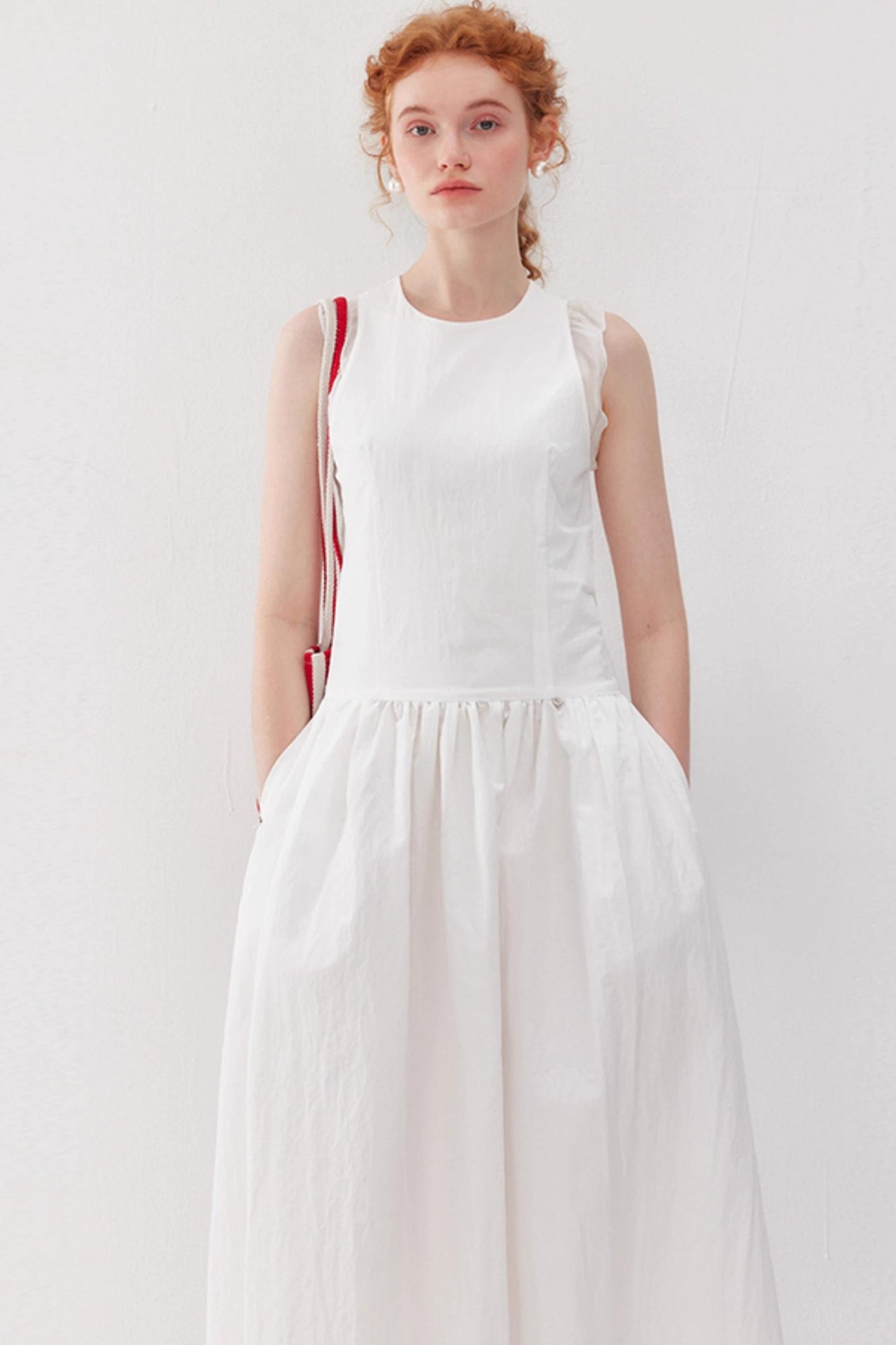 Pleated Tank Dress