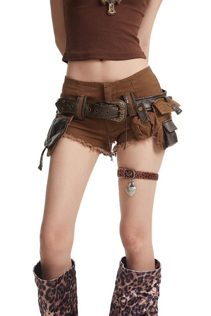 Denim Spice Brown Shorts