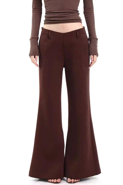 Retro Gray Flared Pants