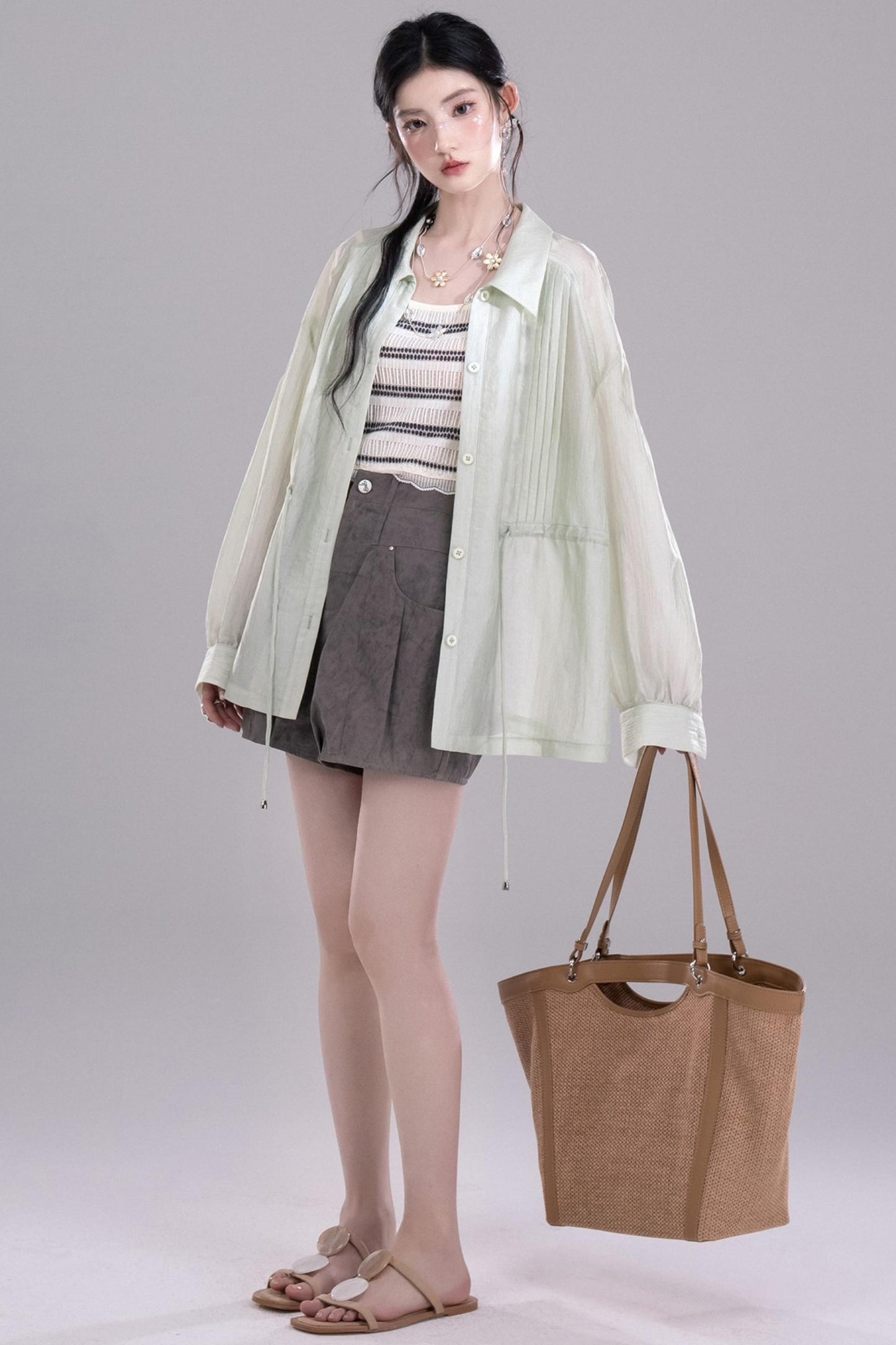 Breezy Glossy Tunic Shirt