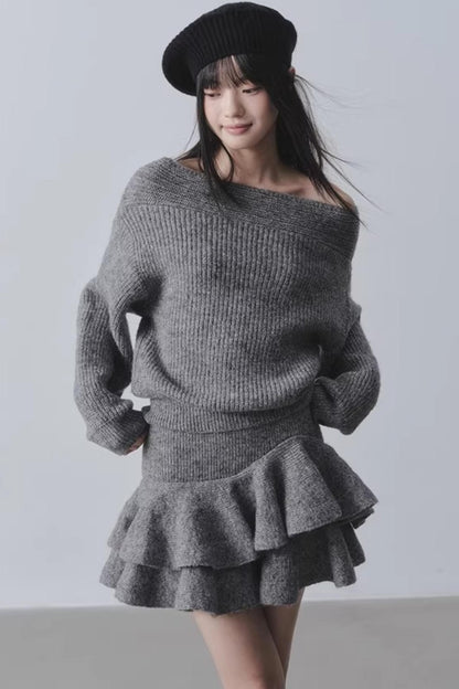 Nordic Morning Mist Wool Sweater Set