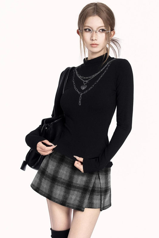 Chain Print Slim Fit Top