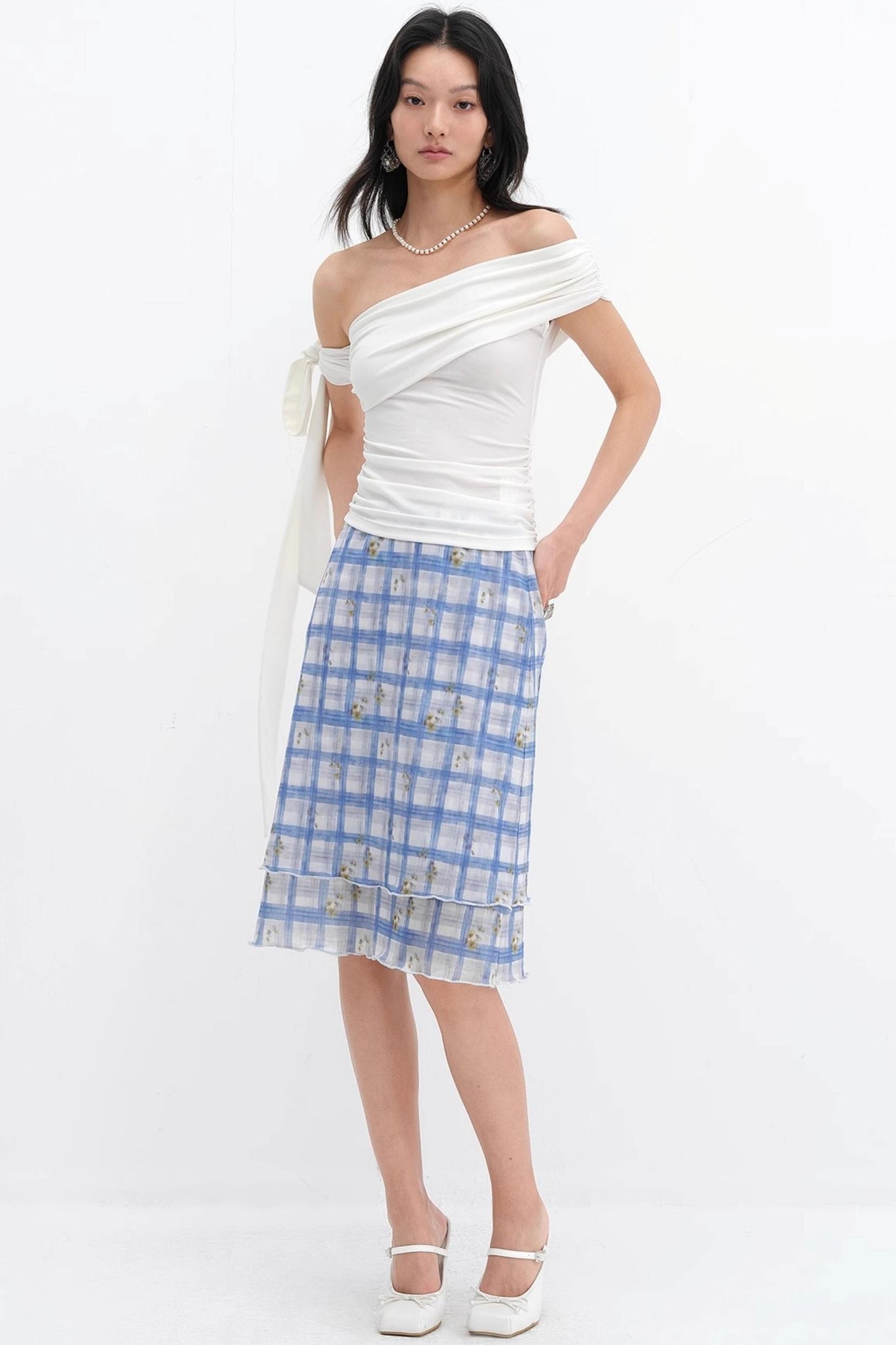 Vibrant Floral Mesh Skirt