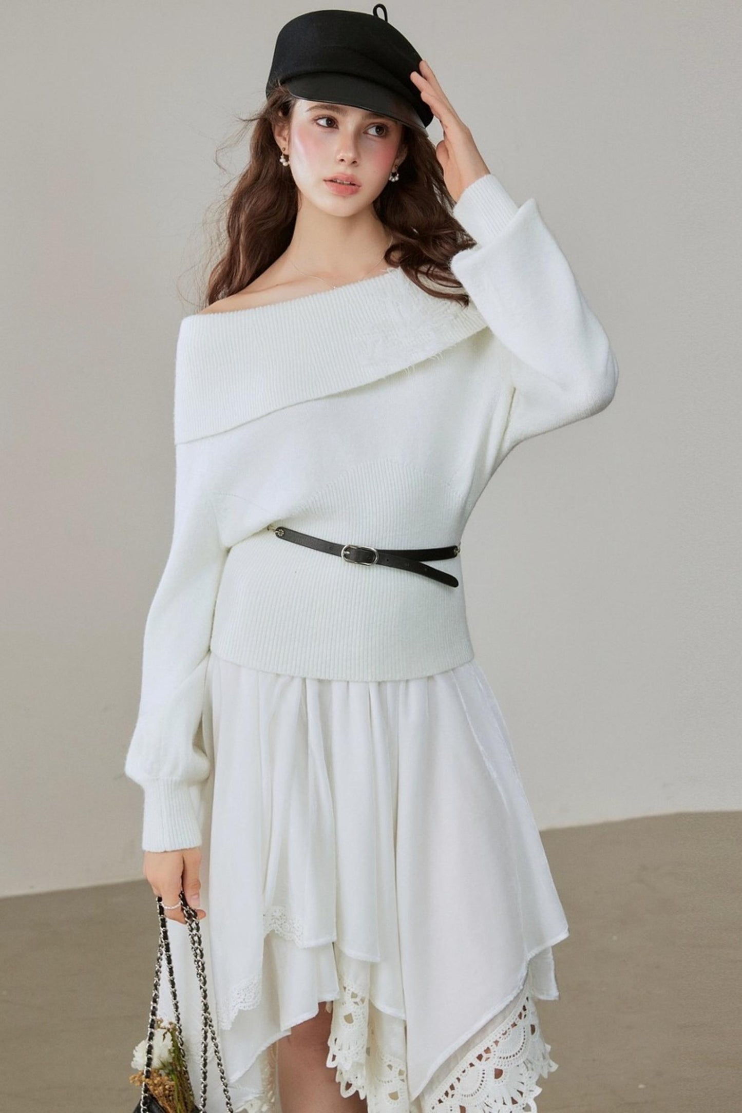 Winter White A-Line Skirt