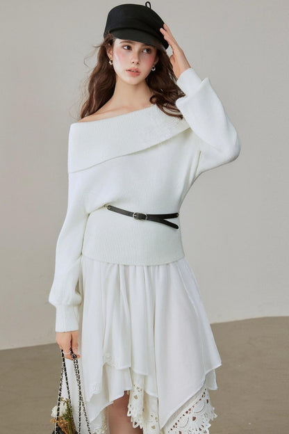 Winter White A-Line Skirt