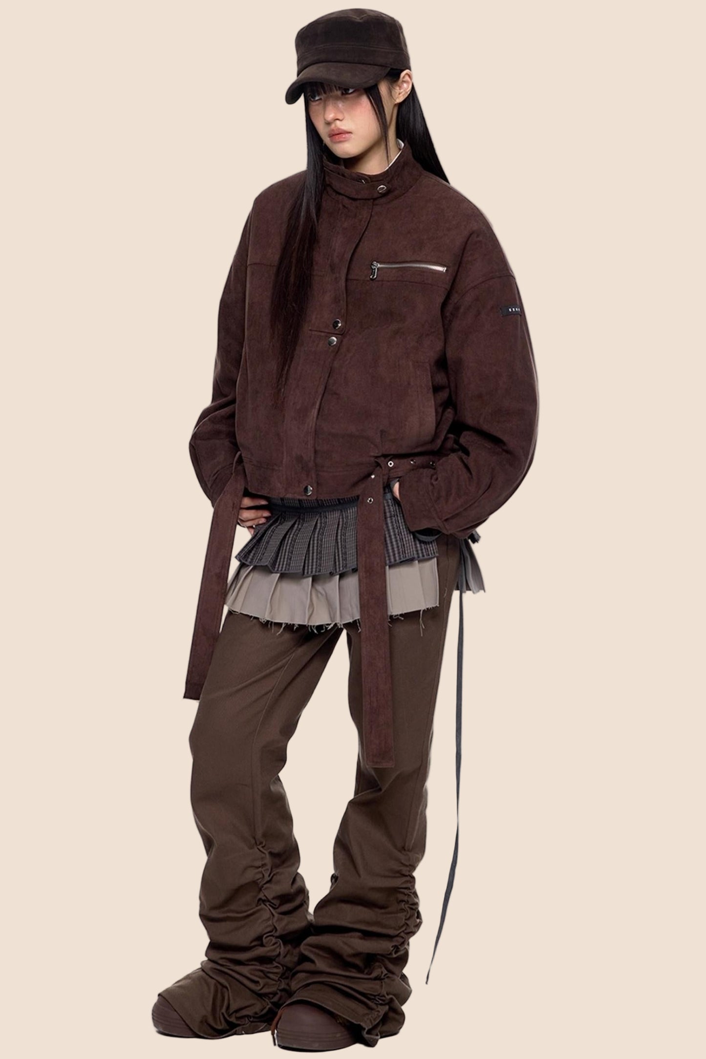 Brown Cropped Jacket