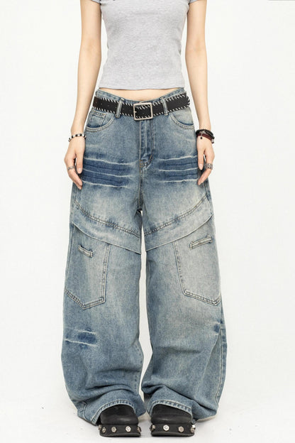 Wide-Leg Denim Jeans