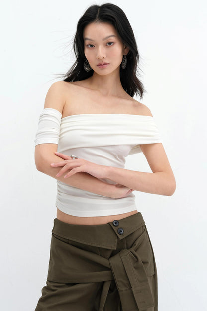 One-Shoulder Tencel Top