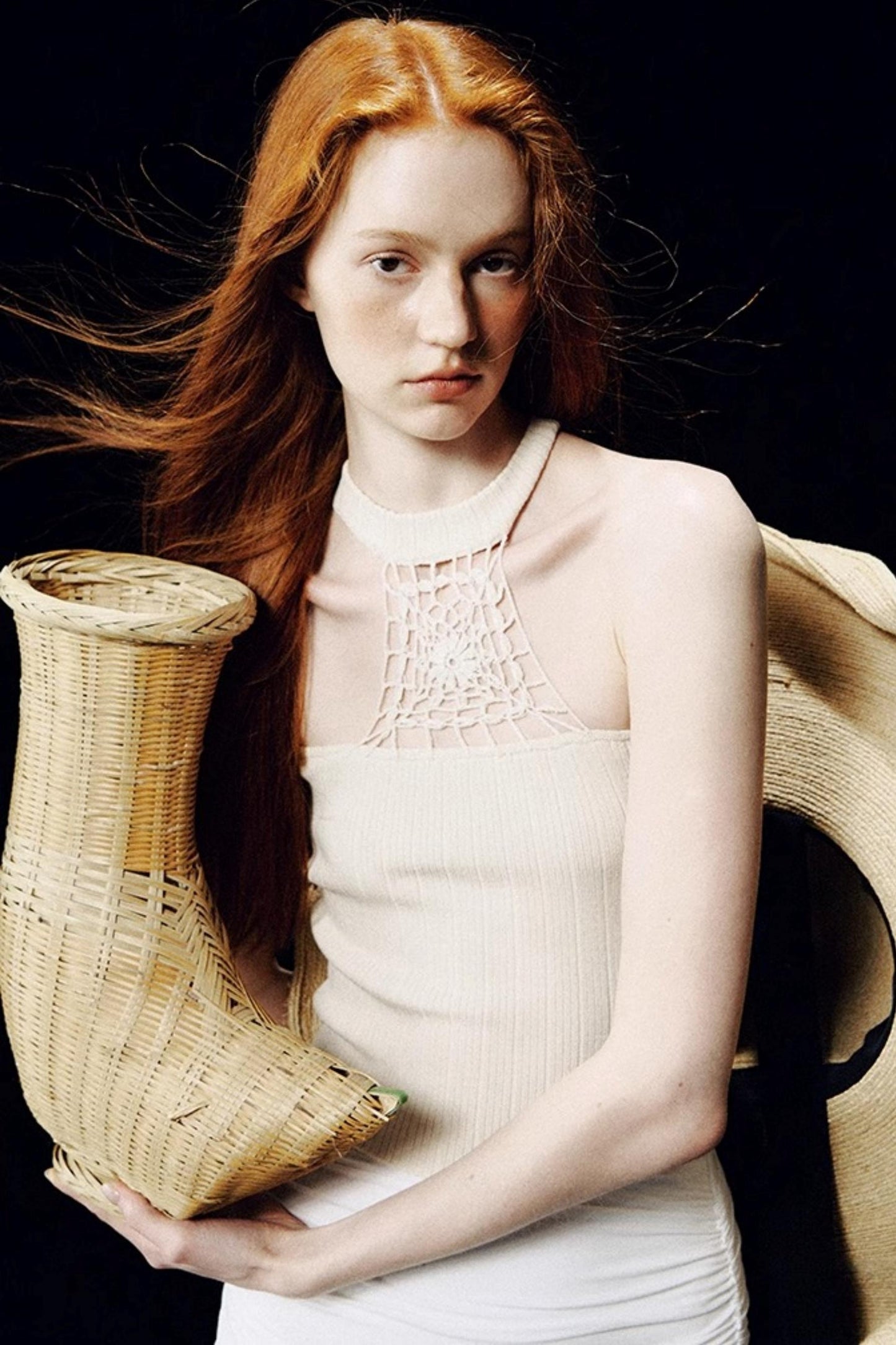 Weave Knit Bustier Top