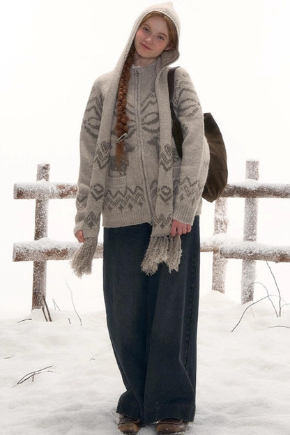 Retro Wool Scarf Hat